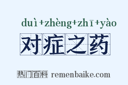 对症之药是什么意思的图片